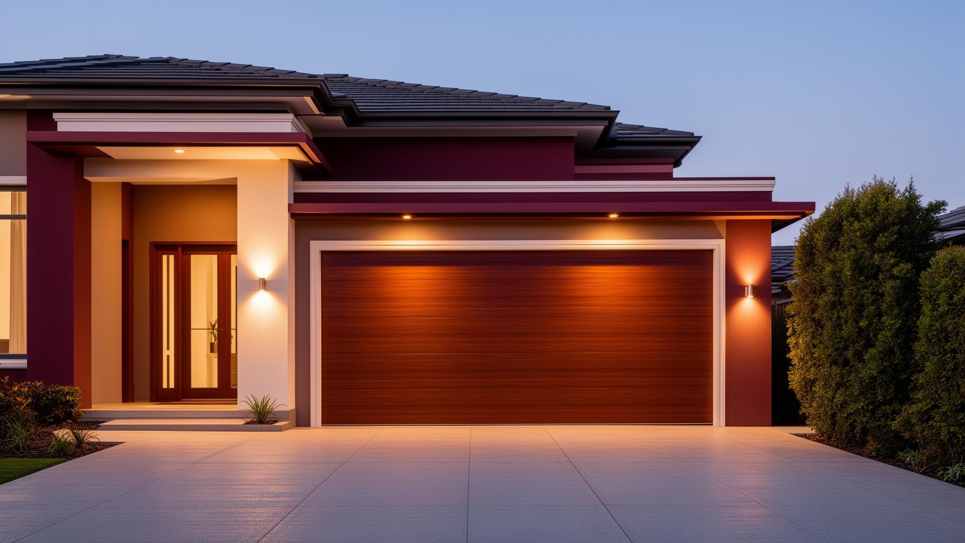 Modern residential garage door